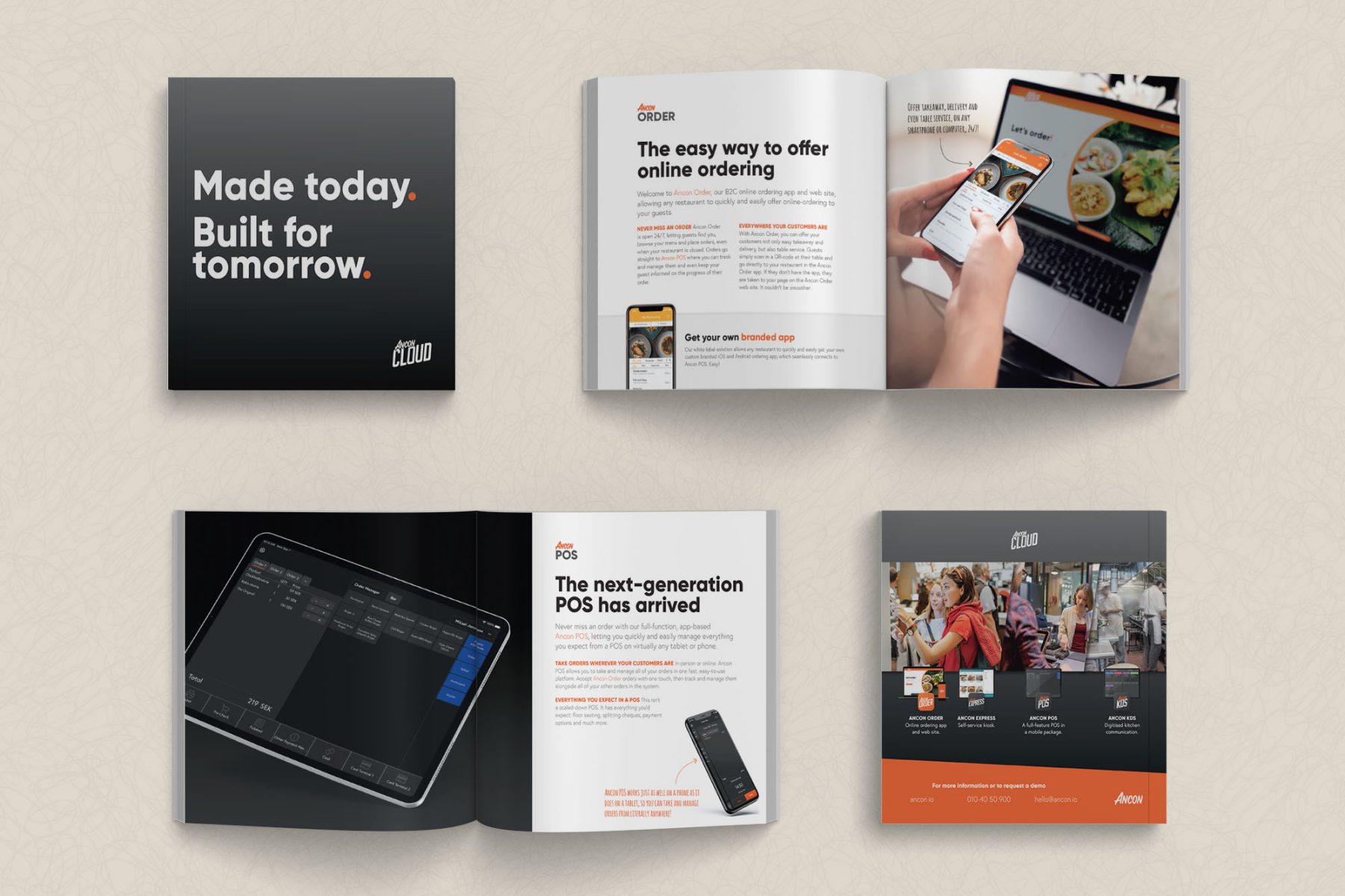 Printed 16-page brochure for the Ancon Cloud suite of products,